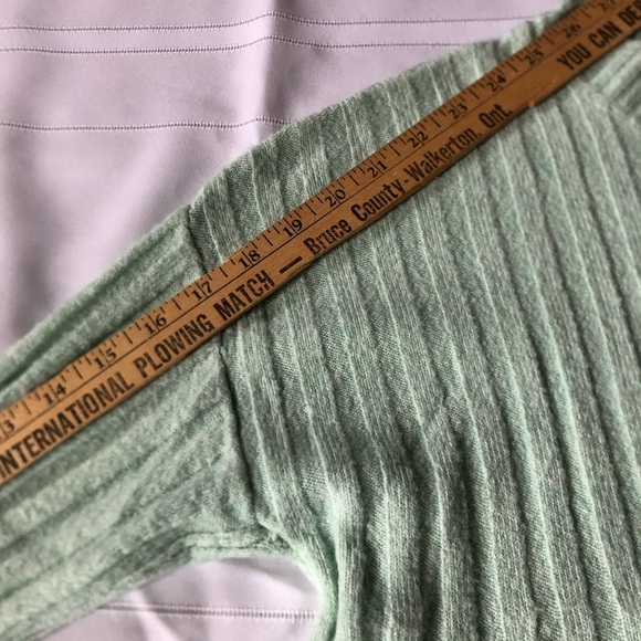 Mint Green Ribbed Mockneck Sweater - Picture 8 of 12
